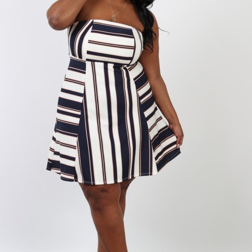 Strapless Skater Dress